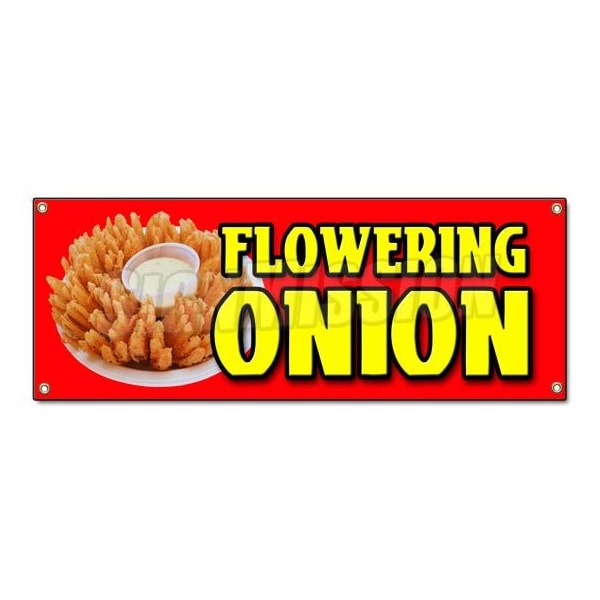 Signmission FLOWERING ONION BANNER SIGN deep fried batter sauce flower rings B-Flowering Onion - main